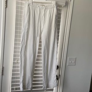 Jessica Simpson Wide Leg White Linen Pants
